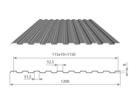 Профнастил С-8 оцинкованный